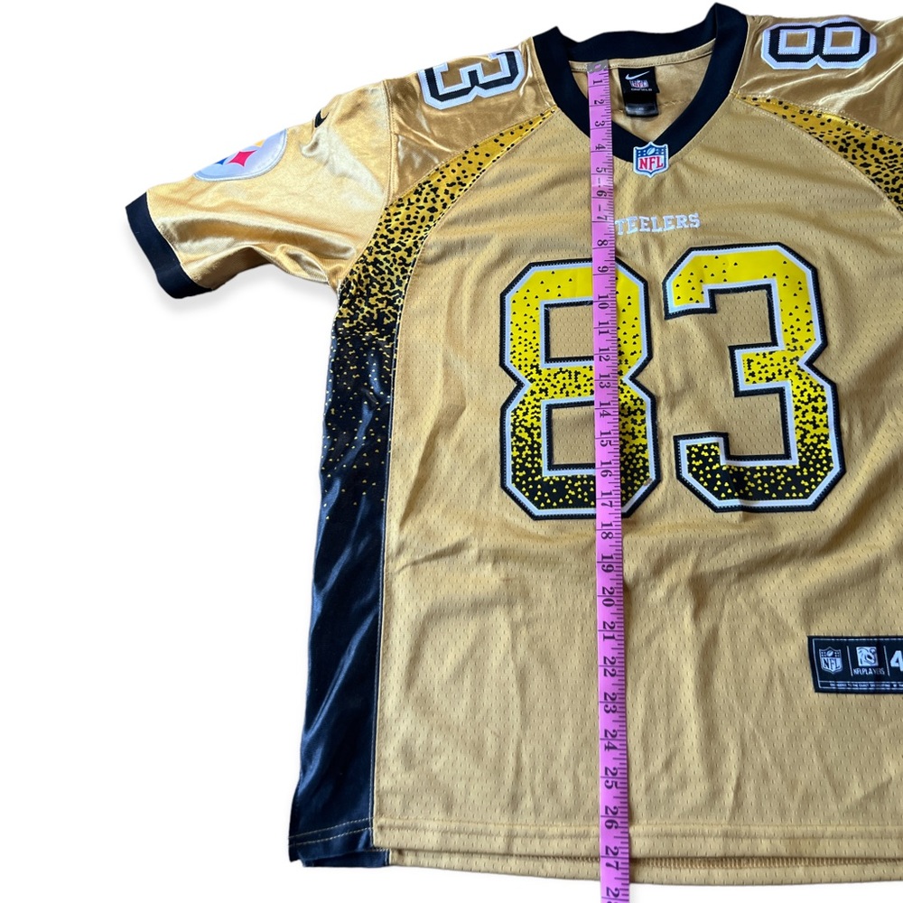 Nike NFL OnField Pittsburg Steelers Stitched Black Gold Jersey #83 Miller, Sz 40 - Picture 9 of 10